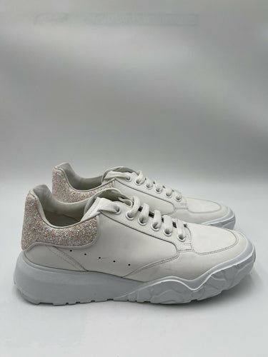Alexander McQueen Court Trainer sneakers white / metallic pink glitter Size 41 Alexander McQueen