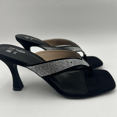 Mix No.6 womens -Gaile H black With Diamonds dress sandals Size 8.5M Mix No. 6