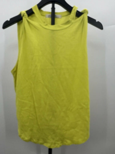 We The Free Free People Neon Yellow Tank Top Womens Twist Shoulder Cutout M We The Free