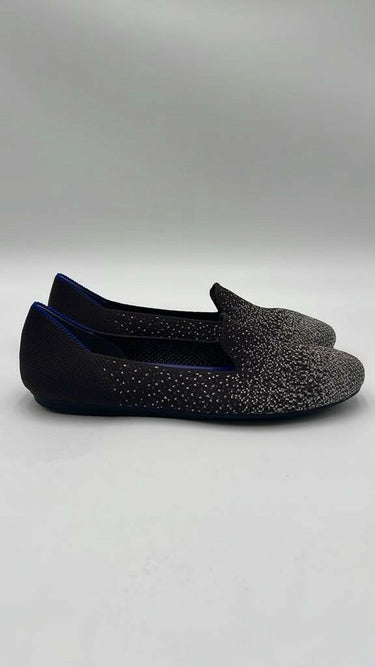 Women’s ROTHY’S The Loafer Knit Round Toe Slip On Flats Brown Sparkle Size 6 Rothy’s