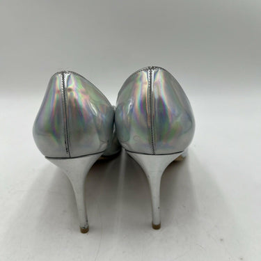 Women’s Stuart Weitzman Stuart 100 Scallop Iridescent Faux Leather Pumps Size 10 Stuart Weitzman