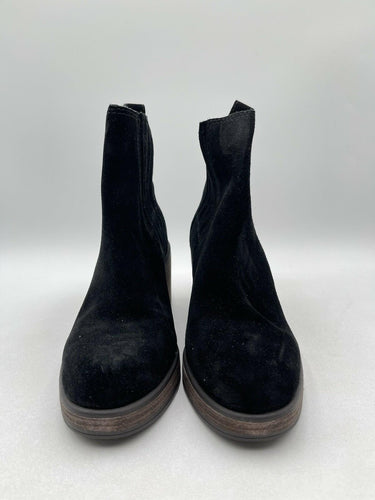 Crown Vintage Women’s Shoes Black Ankle Suede Capari Booties Size 8.5M