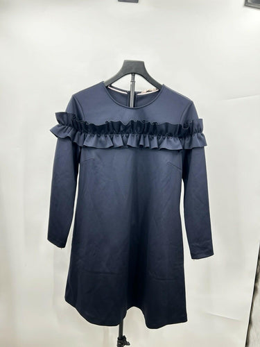 Ted Baker Dark Blue Zufara tunic dress ruffle bodice detail Size 4 Ted Baker