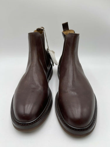 Men’s Brunello Cucinelli waxed calfskin Chelsea boots rich chili brown Size 42 Brunello Cucinelli