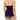 Anne Cole Women's Solid Twist Front Shirred Bandeau Tankini Swim Top, Navy, XL Anne Cole
