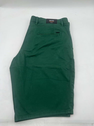NWT BOSS Hugo Boss Mens Green Schino-Slim Shorts Chino Cotton Size 40 HUGO BOSS