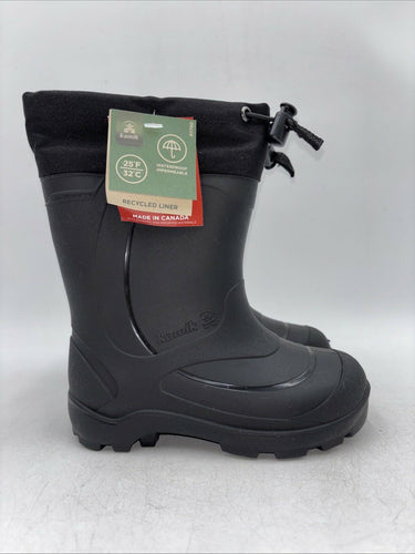 Kamik Unisex Child Snobuster 1 Solid Black Rubber Size 11 M Kamik