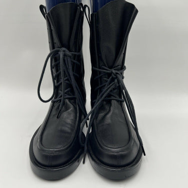 Co Leather Lace Up Combat Boots Black Size 36.5 CO