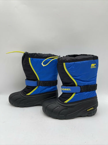 Sorel Children's Flurry Boots Black/Blue Size 5