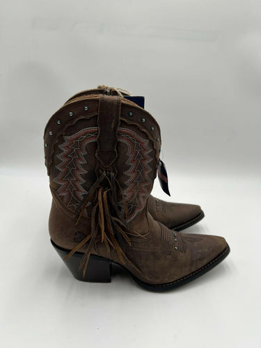 Durango Crush Women's Roasted Pecan Fringed Western Boots Size 7.5M Durango