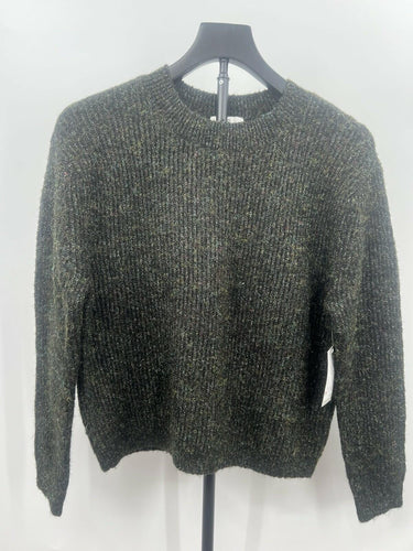 BP. Black Marled Knit Cropped Sweater Womens Confetti Ribbed XS BP