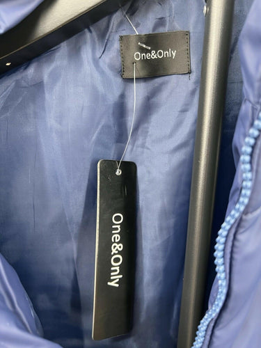 One&Only Blue Packable Puffer Jacket Hooded Size S