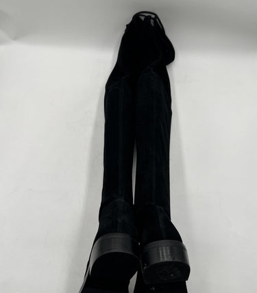 Stuart Weitzman Jocey City Stretch Suede Over-The-Knee Boots Size 8.5B