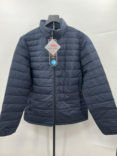 32 Degrees Heat Jacket Mens Navy Puffer Packable Lightweight Warm Quilted Coat M 32 Degrees