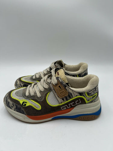 GUCCI Women's Ultrapace 'Rock Tejus Printed' Lace Up Sneakers Size 35.5