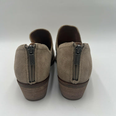 Women’s Lucky Brand Fitina Back Zip Taupe Suede bootie Size 10.5M Lucky Brand