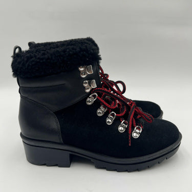 Women’s Marc Fisher LTD Brylee lug-sole shearling boots in black Size 6M Marc Fisher