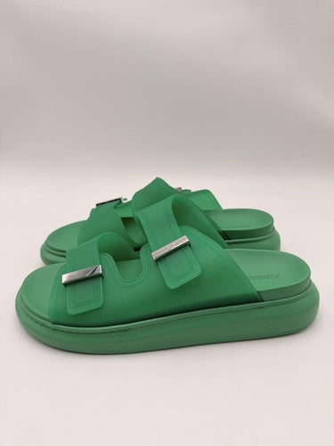Alexander McQueen Men's Hybrid Slides in Bright Green Size 45.5 Alexander McQueen