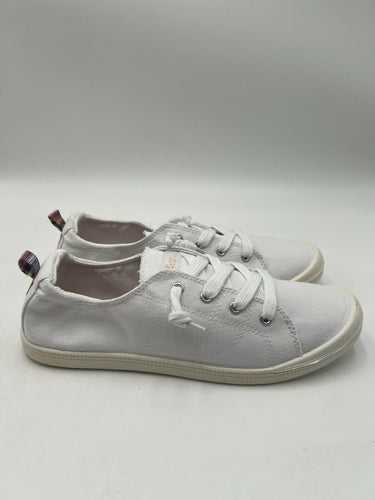 Sugar Genius White Canvas Lace Up Casual Sneakers Womens 8.5 Sugar