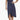 Maggy London Solid Linen Cotton Fit and Flare with Scallop Detail Navy Dress 10 Maggy London