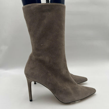 Women’s Alexandre Birman Gray Suede Side Zip Booties Size 41 Alexandre Birman
