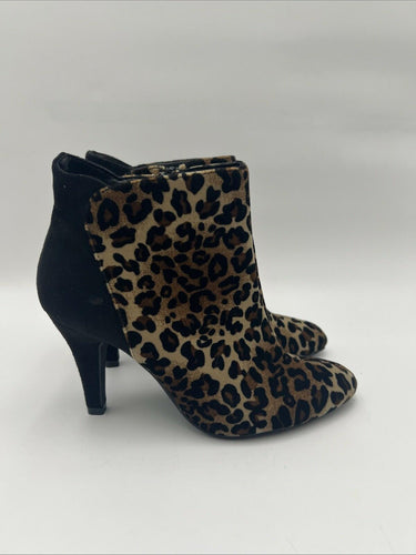 Women’s Bellini Victoria Bootie Side Zip Leopard /Black Size 6M Bellini