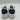 Versace Men's Embossed White & Blue Leather Low Top Sneakers Shoes Size 43 Versace