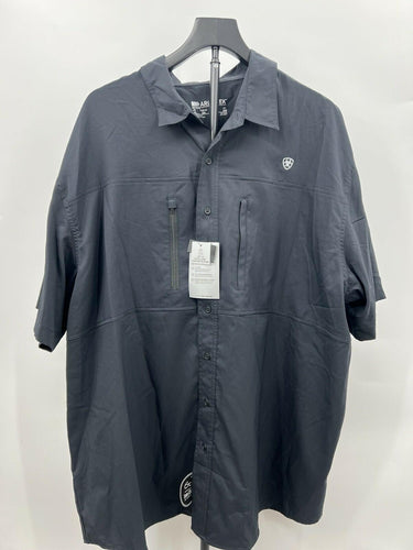 Ariat TEK Shirt Mens Black Short Sleeve UPF 40 VentTEK Work XXL Ariat