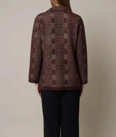 NWT Cyrus Women’s Long Sleeve Mink Jacket, Stockholm Plaid Size XS Cyrus