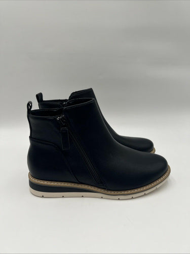 Kelly & Katie Ashton Wedge Bootie Women's Black Leather Size 6 M Kelly & Katie