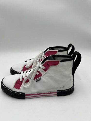Moschino high-top sneakers in a white, pink, and black Size 41