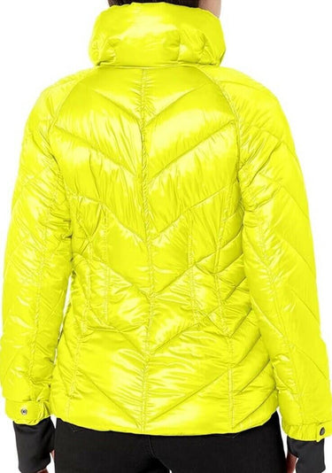NWD GUESS Women's Puffer Storm Cuffs Jacket Neon Size L GUESS
