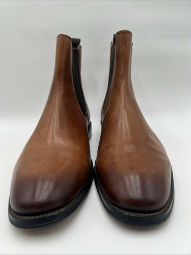 Saks Fifth Avenue Adriano Leather Chelsea Boots in brown Leather Size 10M Saks Fifth Avenue