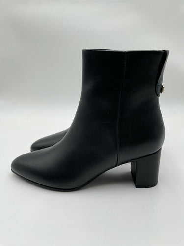 Women’s Aerosoles Madera Calf Side Zip Boots Black Leather Size 8.5M
