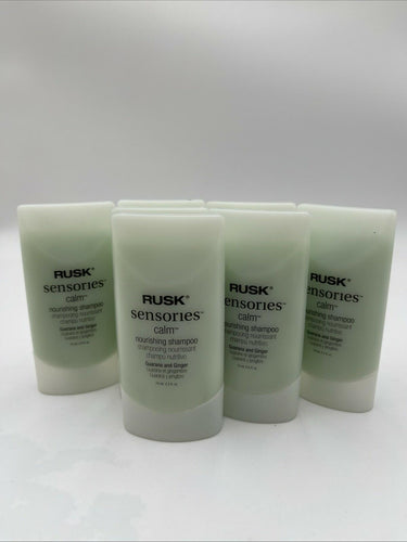 Rusk Sensories Calm Shampoo Travel Guarana & Ginger Size 2.5 Oz Each Lot Of 6 RUSK