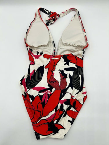 Vince Camuto Woman’s Wild Lotus Plunging Wrap One-Piece Swimsuit Size 8 Vince Camuto
