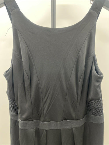 Ashley Beyond Black Midi Dress Sleeveless Fit Flare Size 16