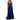 Xscape Long Off-The-Shoulder Chiffon with Bead Top Navy 18