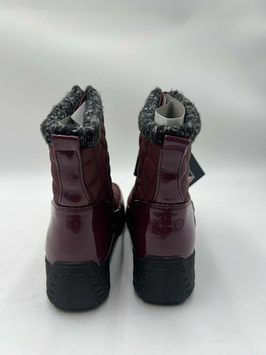 Khombu Megan Burgundy Quilted Winter Snow Boots Womens Waterproof SA 6M Khombu