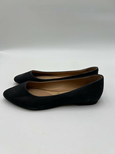 Trotters Signature Black Suede Pointed Flats Size 7