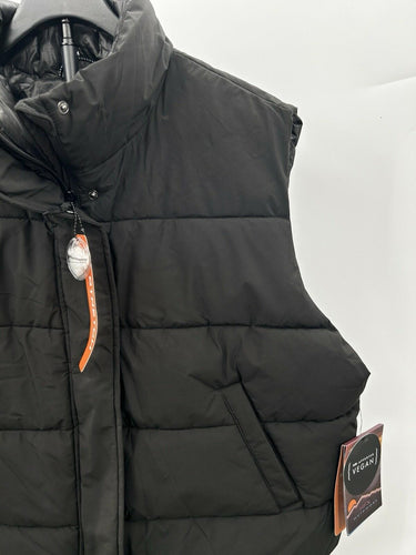 HFX black Men’s puffer vest high stand collar Pockets Size XL HFX