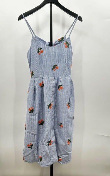 J.O.A. striped dress orange floral Size M J.O.A.