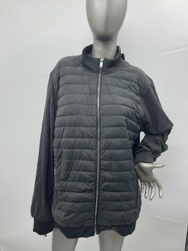 NWT Women’s Tahari Full Zip Puffer Jacket Pine Green Size XL Tahari