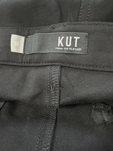 KUT From The Kloth MIA Toothpick Skinny Pants Black Stretch Ponte Size 16 KUT from the Kloth