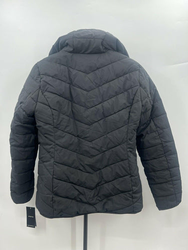 Ralph Lauren Jacket Womens Black Soft Puffer Chevron Quilt Hooded Zip Coat S Ralph Lauren