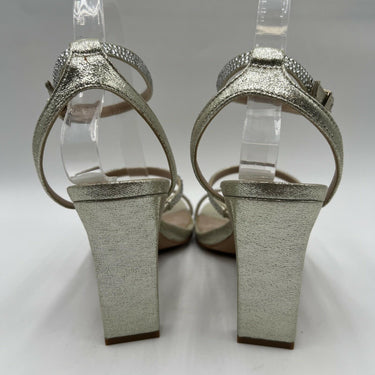 Mix No. 6 Aliciana Womens Gold Strappy Block Heel Ankle Strap Sandal Size 8.5 M Mix No. 6