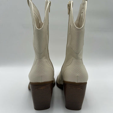 Mix No. 6 Brycen Festival Women Cowboy Boots Muted Off White Size 10 M Mix No. 6