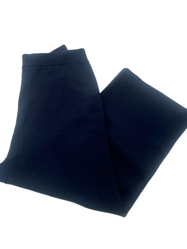 HUGO BOSS Womens Navy Blue Knit Wide Leg Pull On Pants Size XL Boss