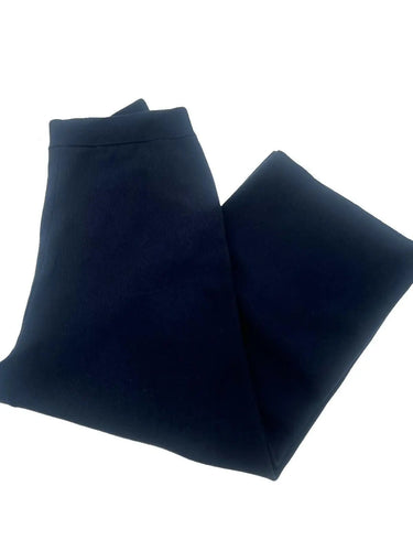 HUGO BOSS Womens Navy Blue Knit Wide Leg Pull On Pants Size XL Boss