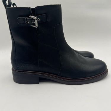 Lucky Brand Womens Quendy Black Leather Round Toe Ankle Booties Size 7 M Lucky Brand